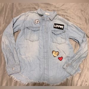 Wet Seal Longsleeve Denim Shirt